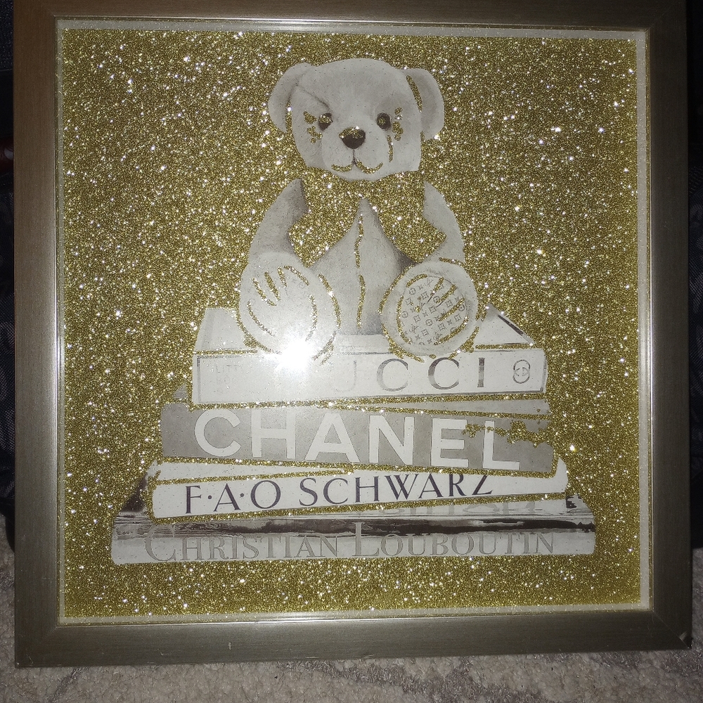 Gucci and Chanel picture framed